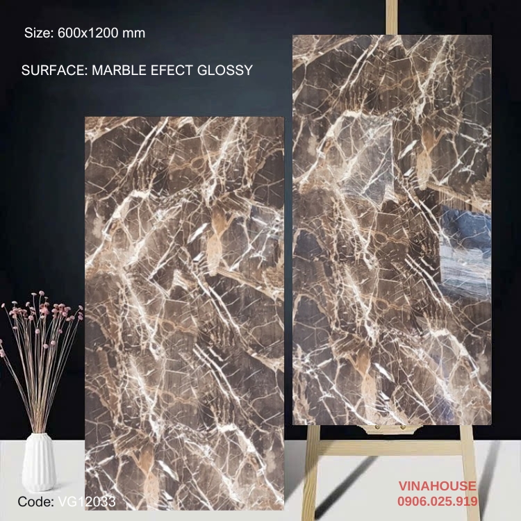 Gạch Lát Nền 60×120 Bóng Kính 12033