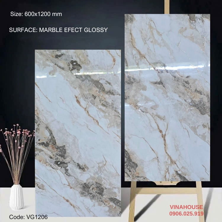 Gạch Lát Nền 60×120 Bóng Kính 1206
