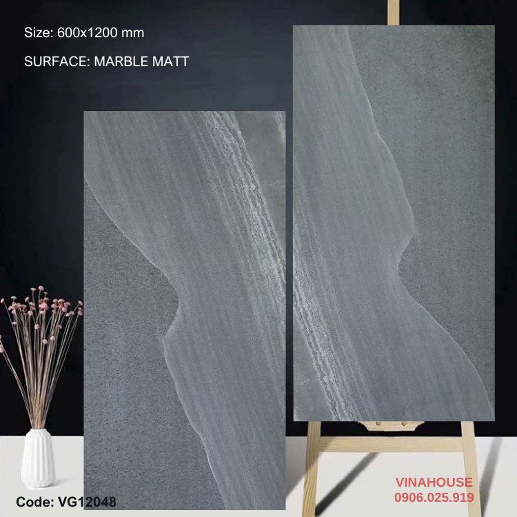 Gạch Lát Nền 60×120 đá mờ 12048