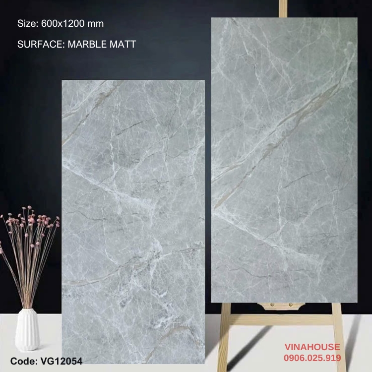 Gạch Lát Nền 60×120 đá mờ 12054