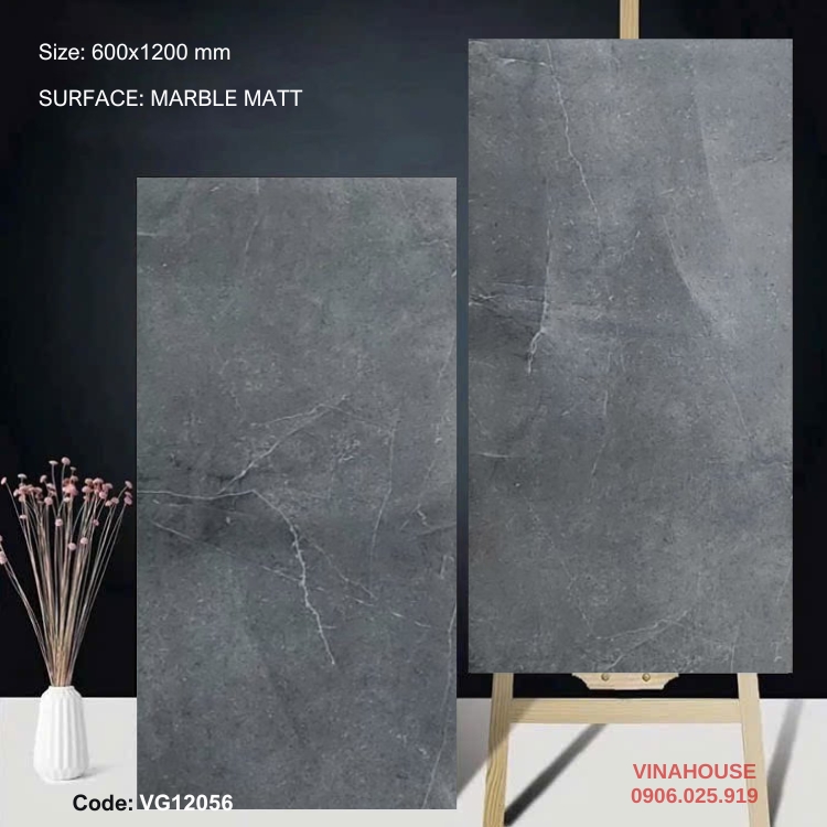 Gạch Lát Nền 60×120 đá mờ 12056