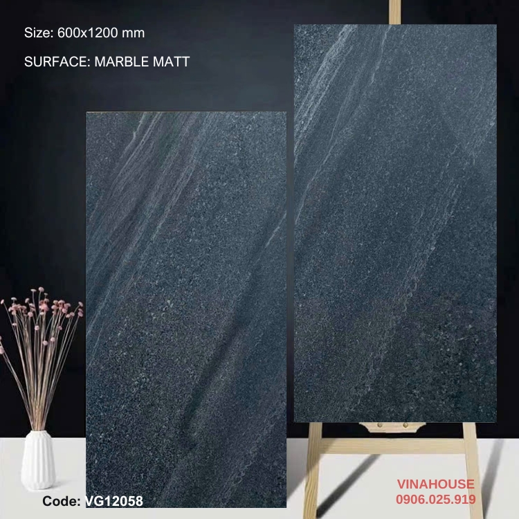 Gạch Lát Nền 60×120 đá mờ 12058
