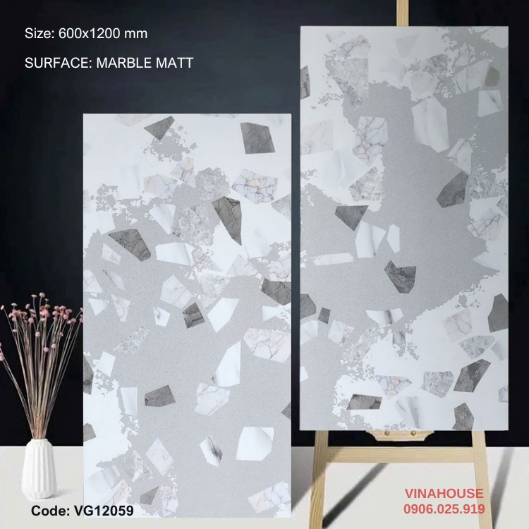 Gạch Lát Nền 60×120 đá mờ 12059