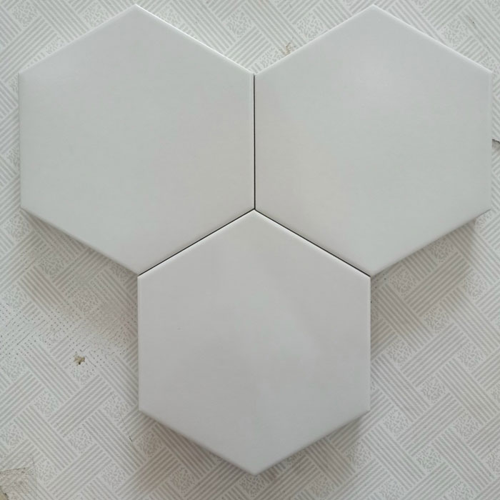 Gạch lục giác màu trắng