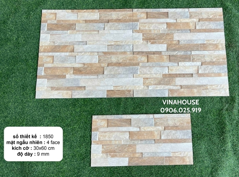 Gạch men 30×60 giả cổ vàng