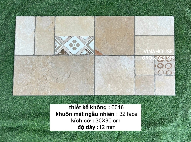 Gạch men giả cổ 30×60 hoa văn