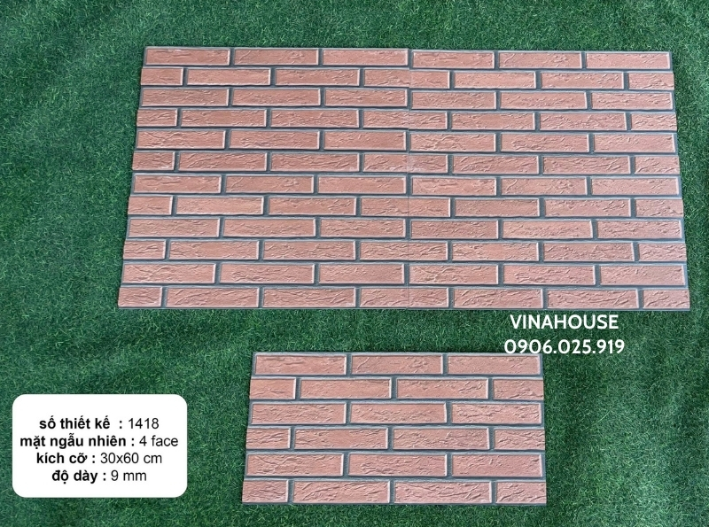 Gạch men giả cổ 30×60 nâu đỏ