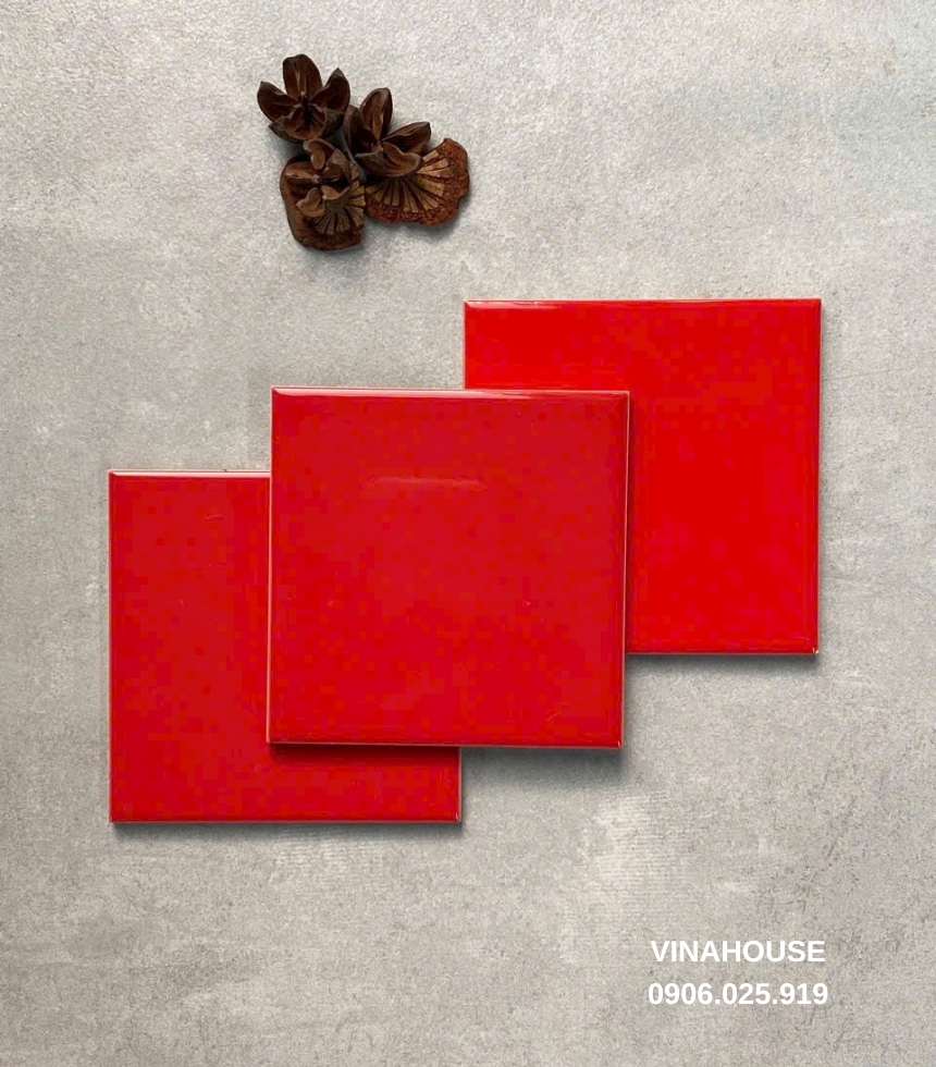 Gạch thẻ màu đỏ 10×10