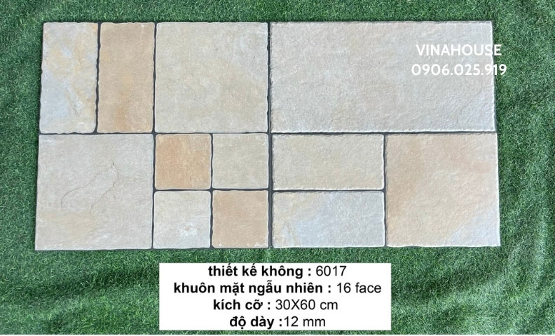 Gạch trang trí 30×60 giả cổ vàng