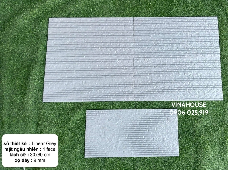 Gạch trang trí 30×60 sọc xám Linear Grey