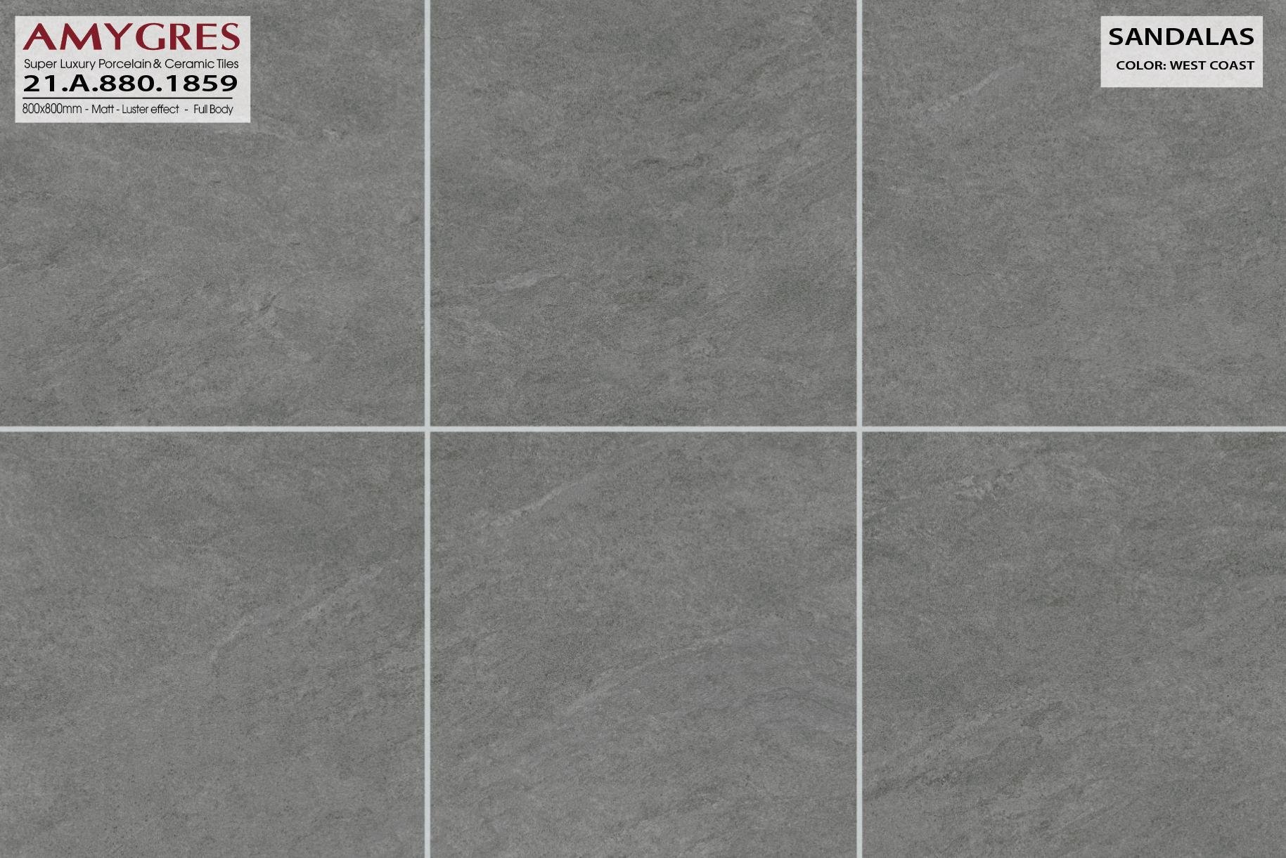 Gạch lát nền Á Mỹ 80×80 mã 1859 BST Sandalas