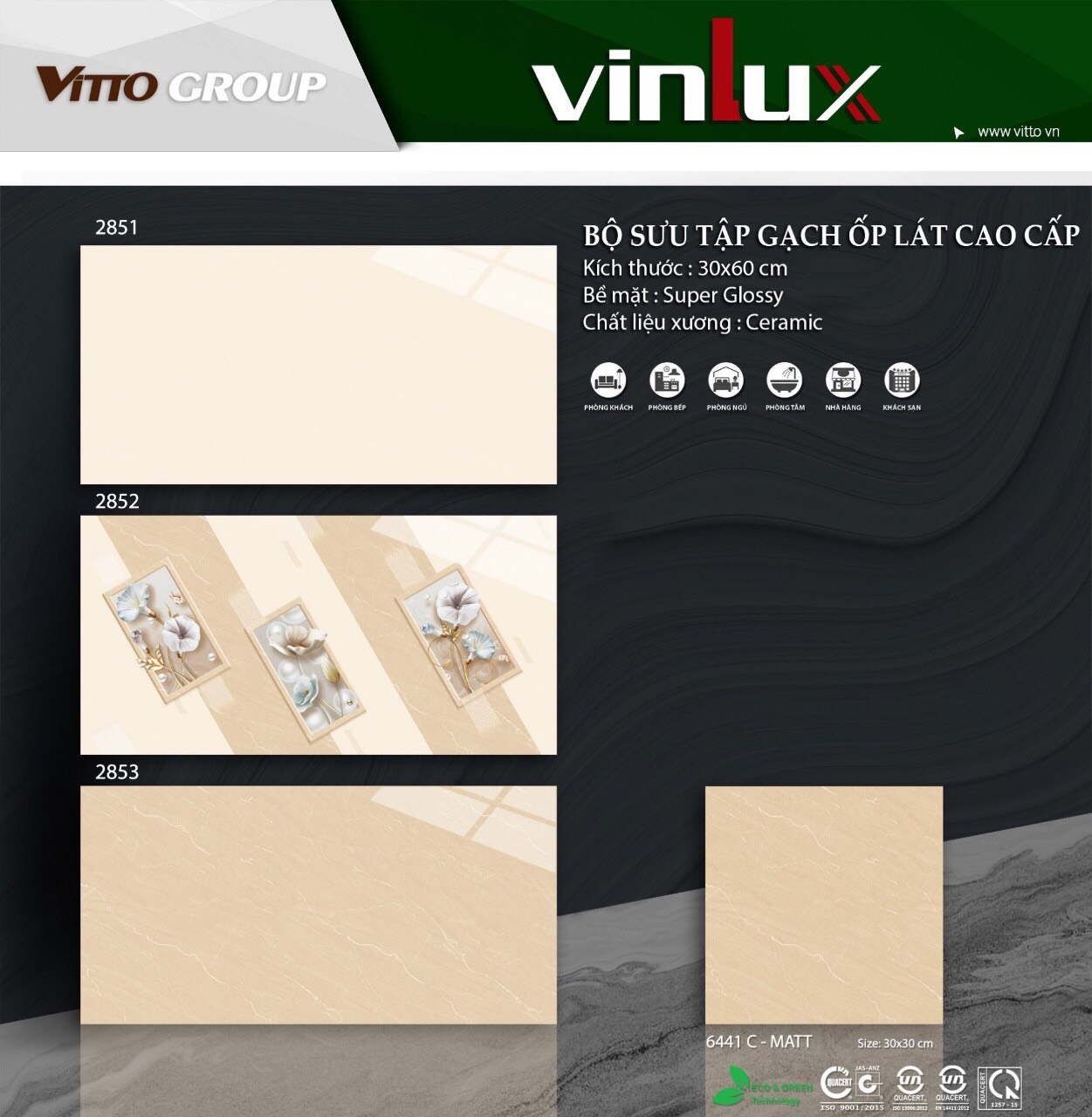 Gạch 30×60 Vulux mã 2851-2853
