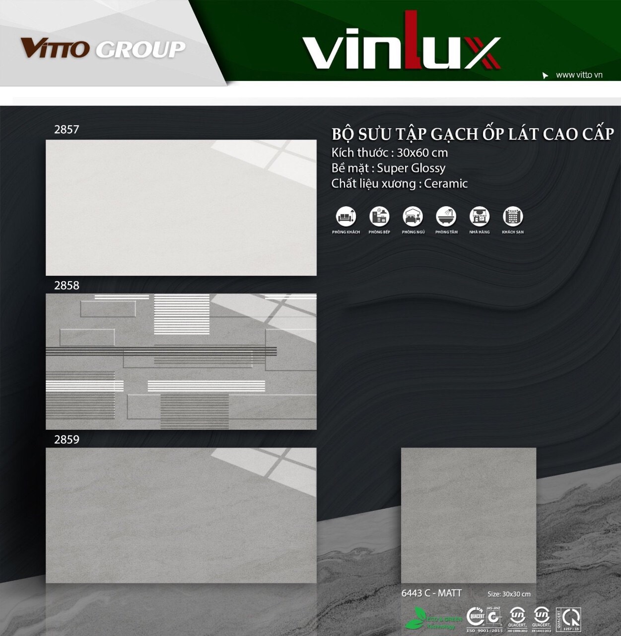 Gạch 30×60 Vulux mã 2857-2859