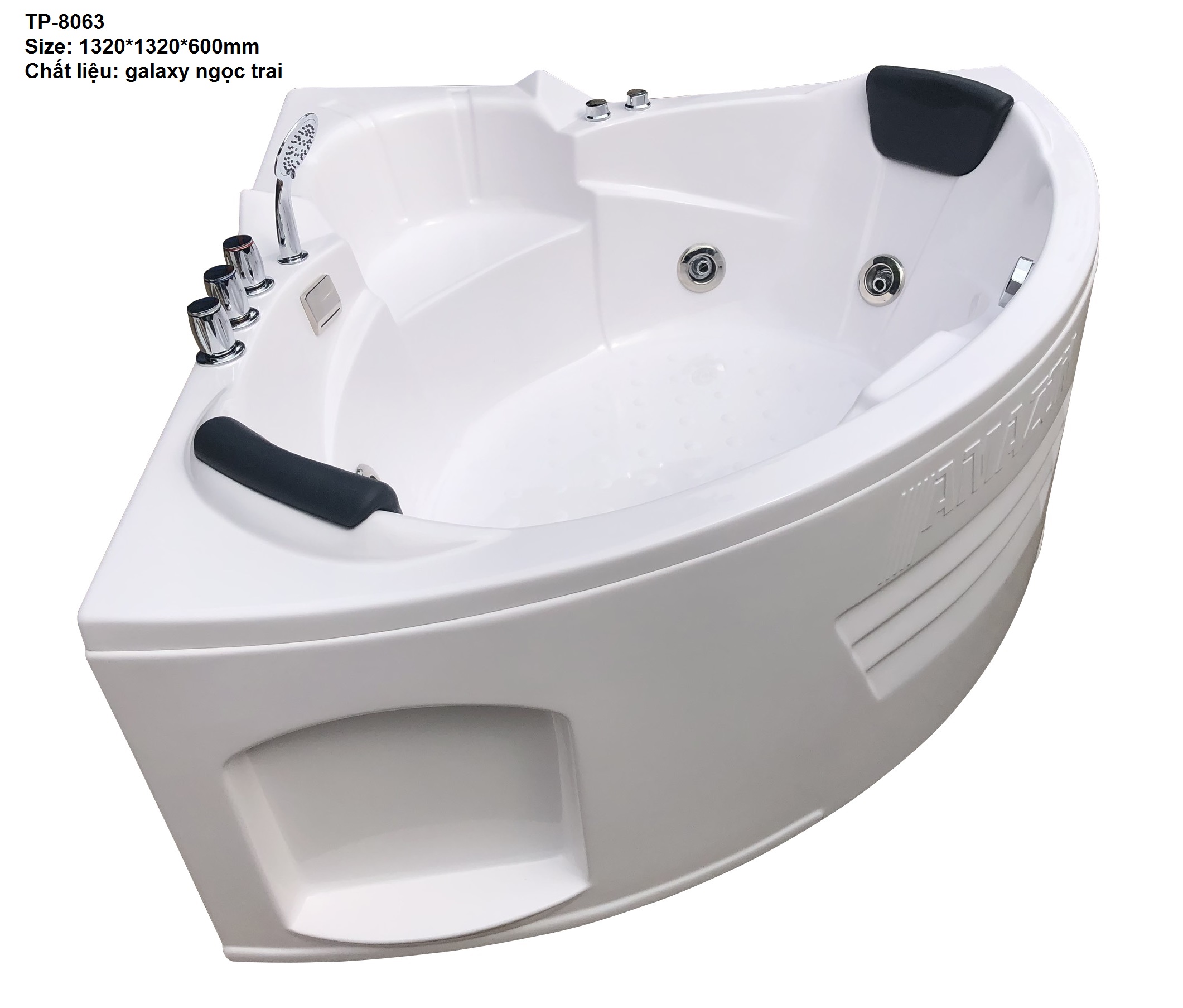 Bồn tắm massage Amazon mã TP 8063  bồn góc 2 gối