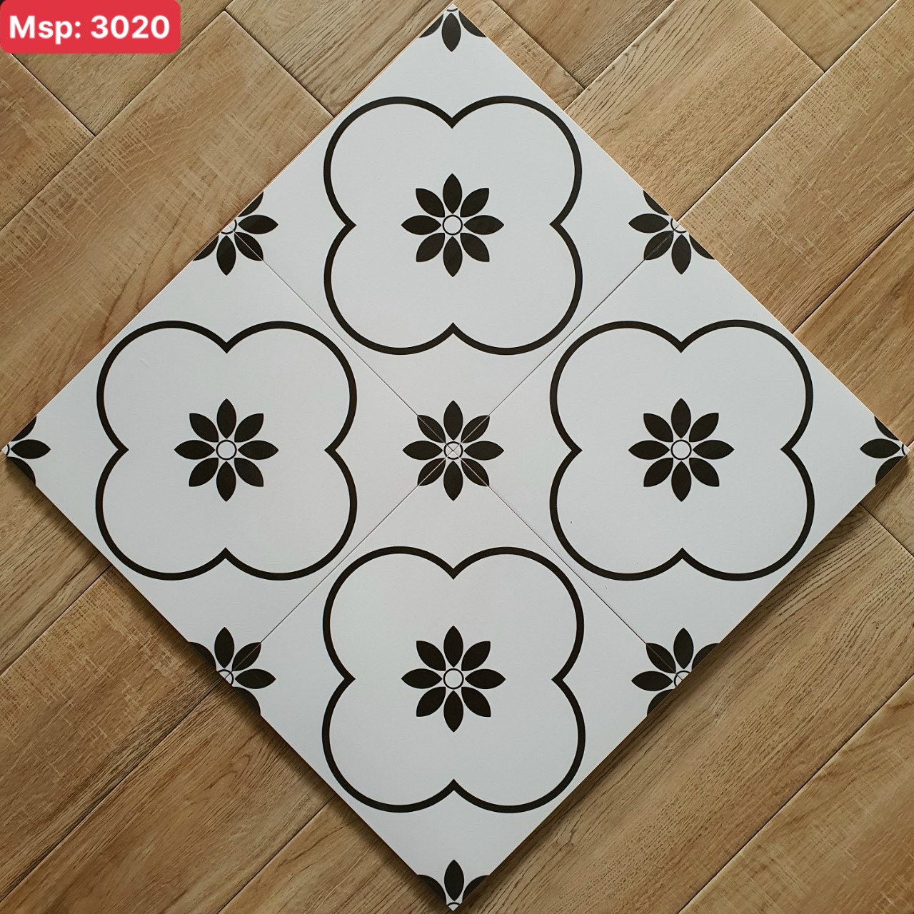 gạch bông men 30×30 hình bông hoa 3020