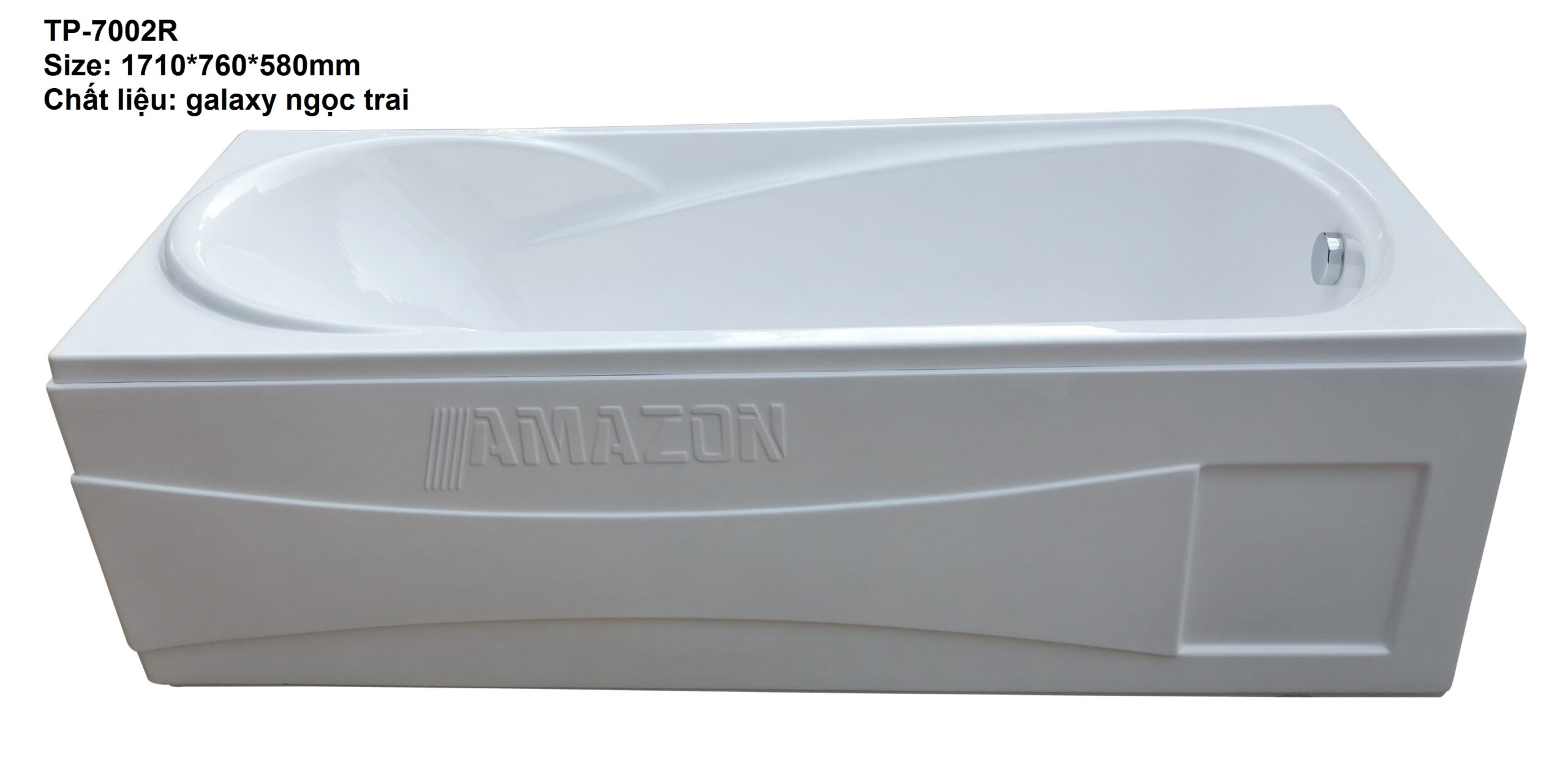 Bồn tắm Amazon mã TP-7002B Ba mặt yếm không chữ