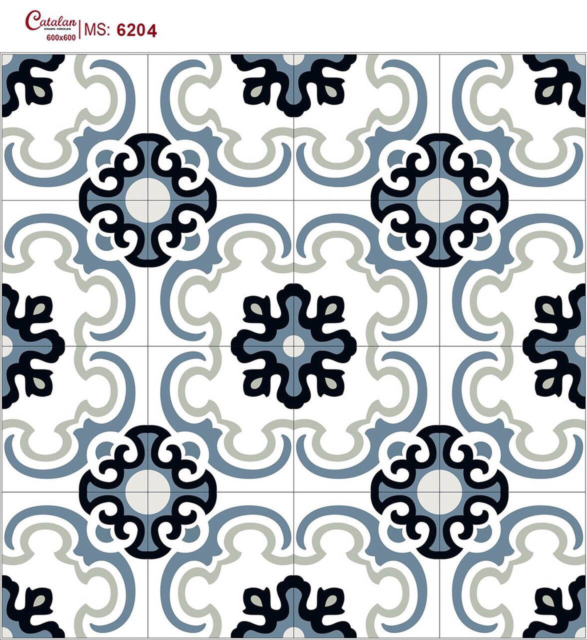 Gạch lát Catalan 60×60 mã 6204