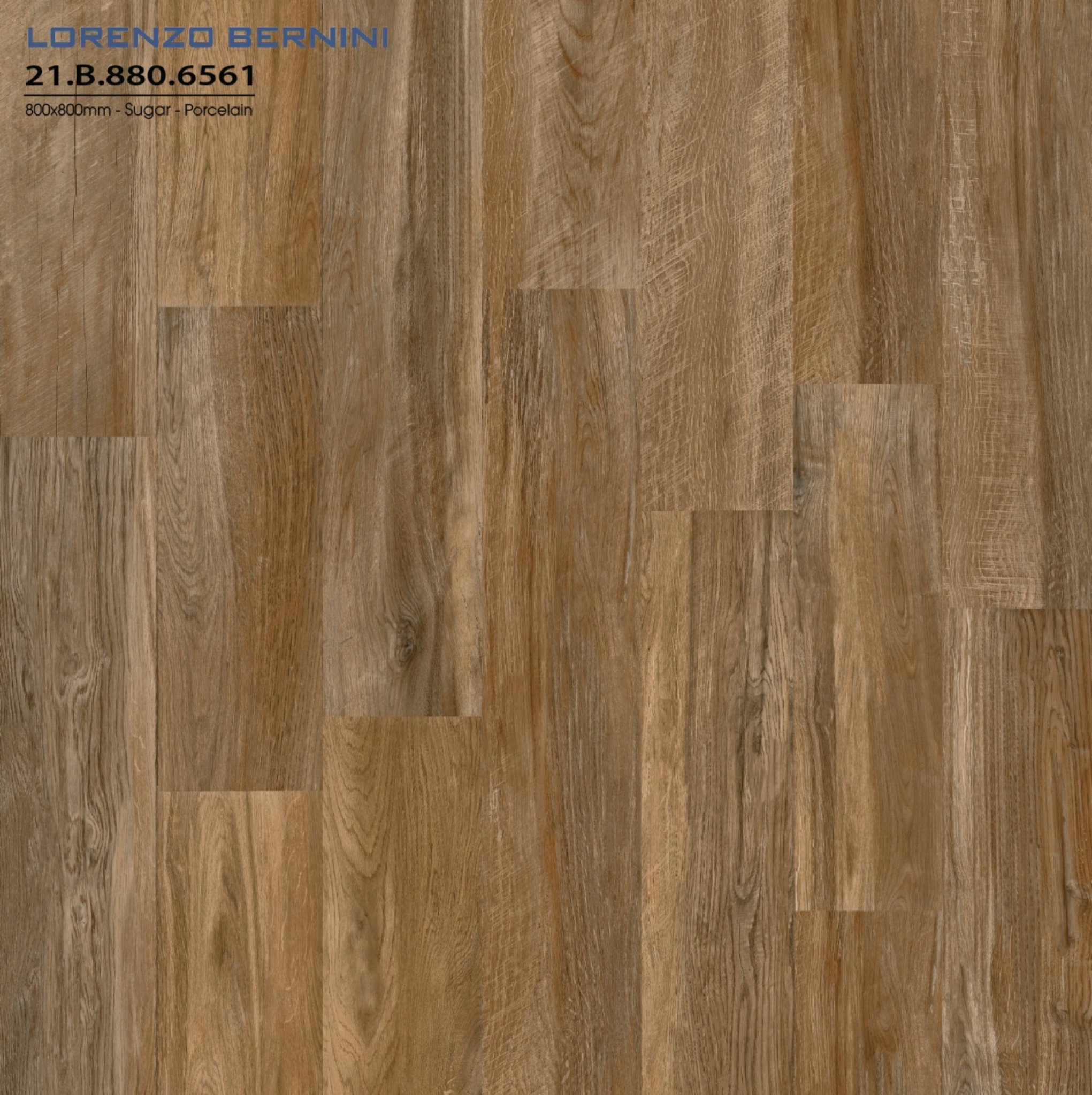 Gạch lát nền Á Mỹ 80×80 mã 6561 sugar màu gỗ
