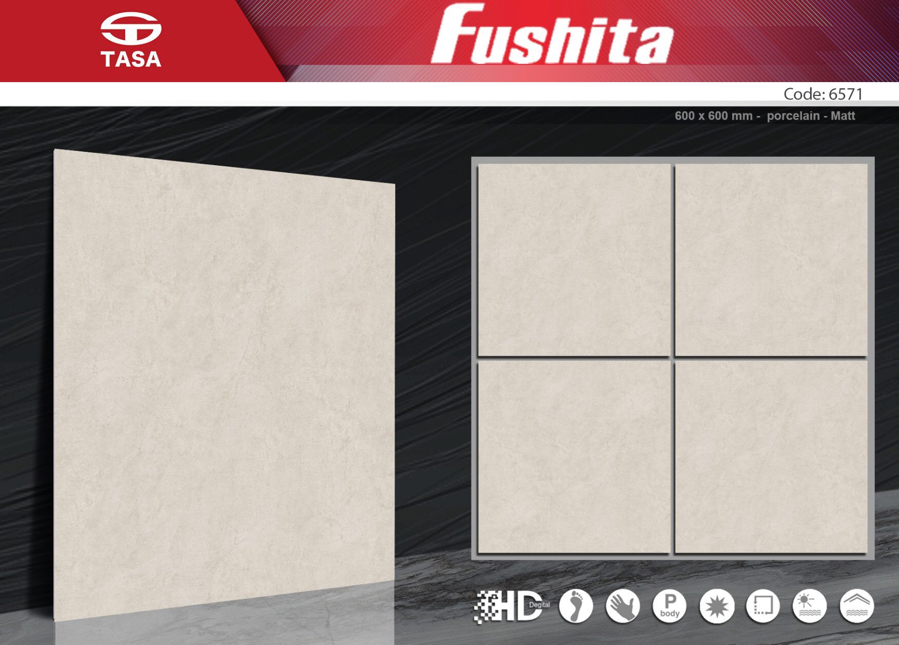 Gạch KT 60×60 Fushita Tasa mã 6571