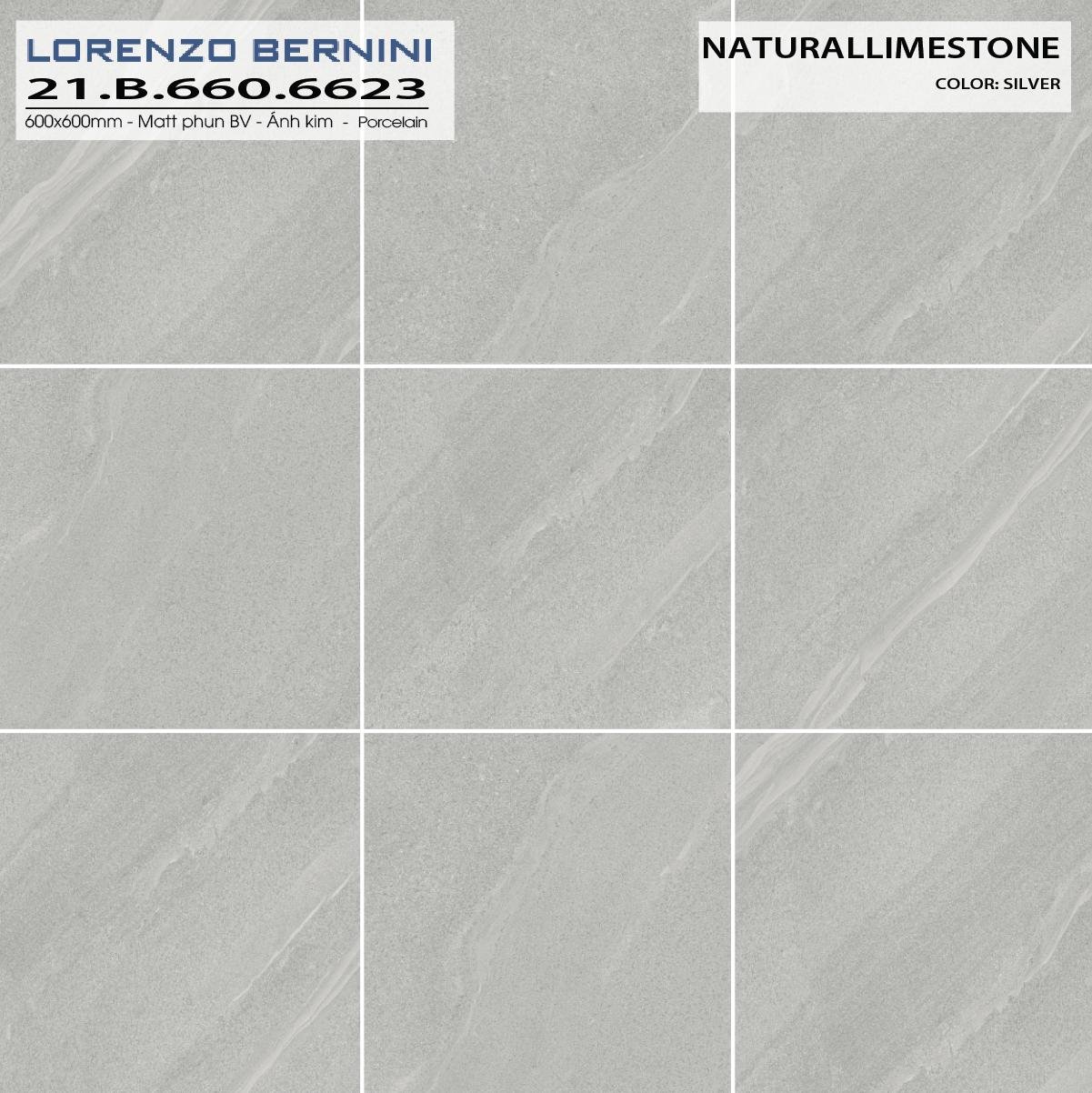gạch lát nền Á Mỹ kích thước 60×60 mã 6623 natural limestone
