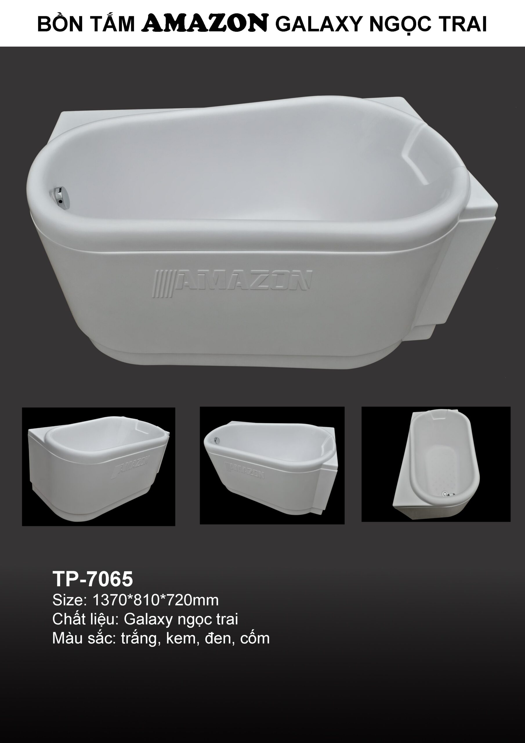 Bồn tắm Amazon mã TP-7065  Ovoan