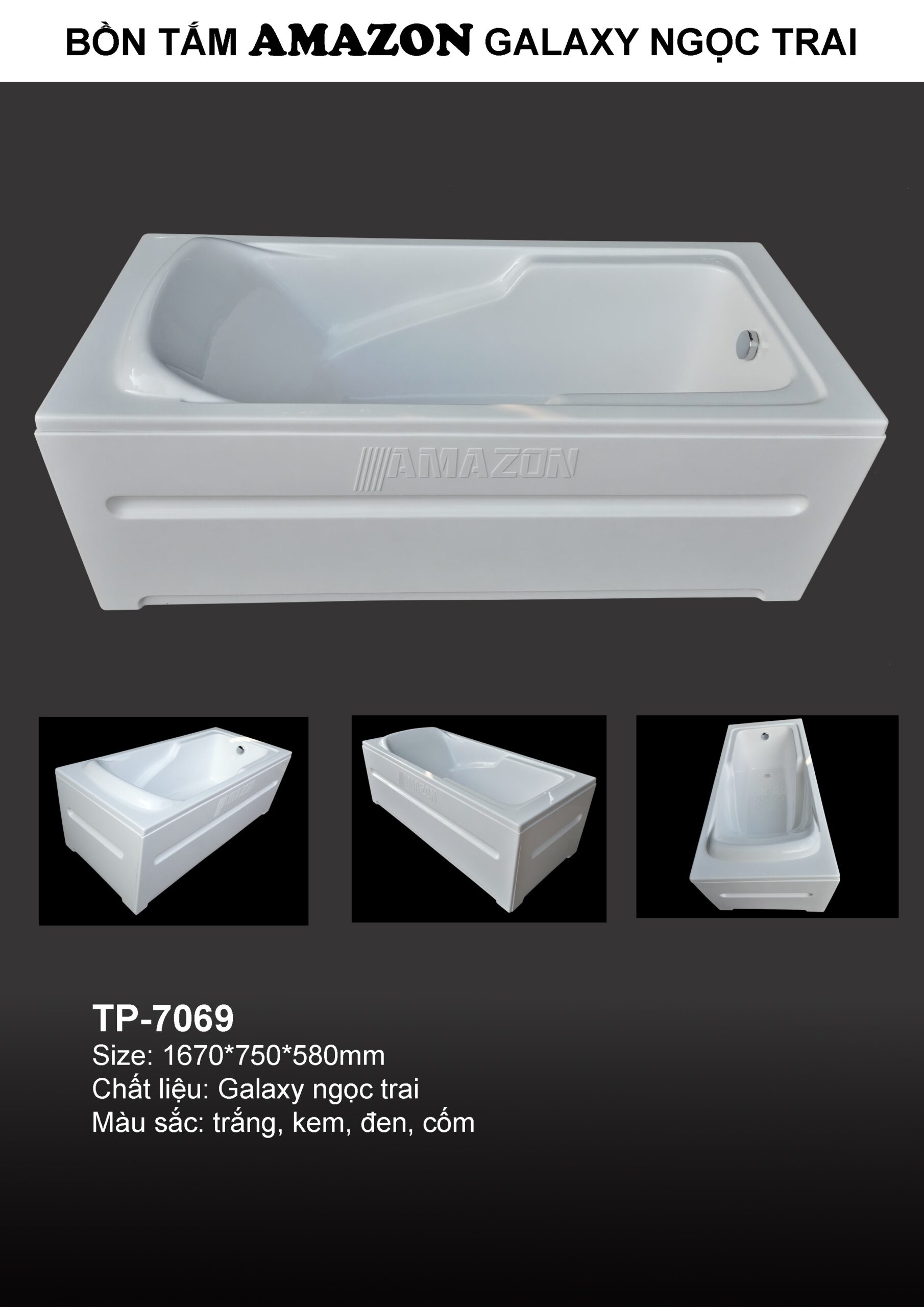 Bồn tắm Amazon mã TP-7069