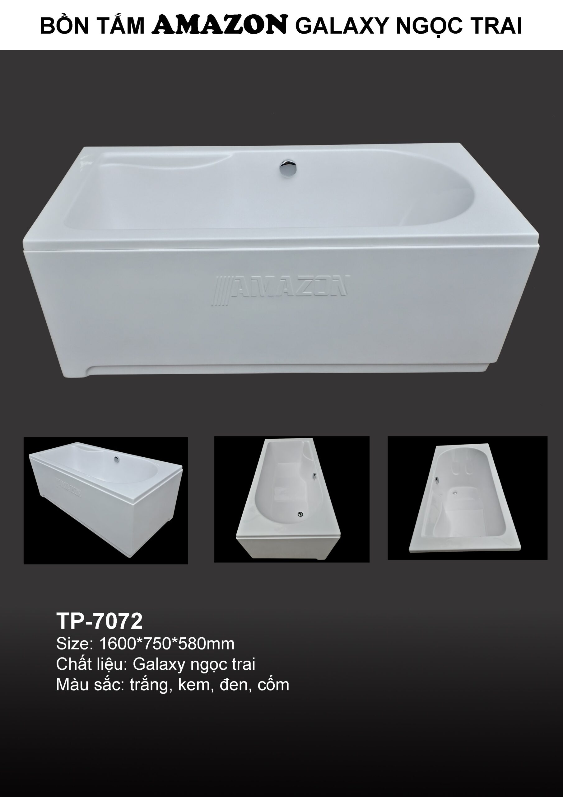 Bồn tắm Amazon mã TP-7072