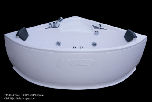 Bồn tắm massage Amazon mã TP-8064  bồn góc 2 gối