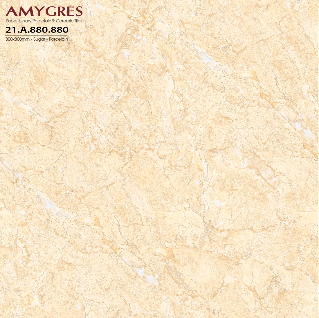 Gạch lát nền Á Mỹ 80×80 mã 880 men sugar chống xước