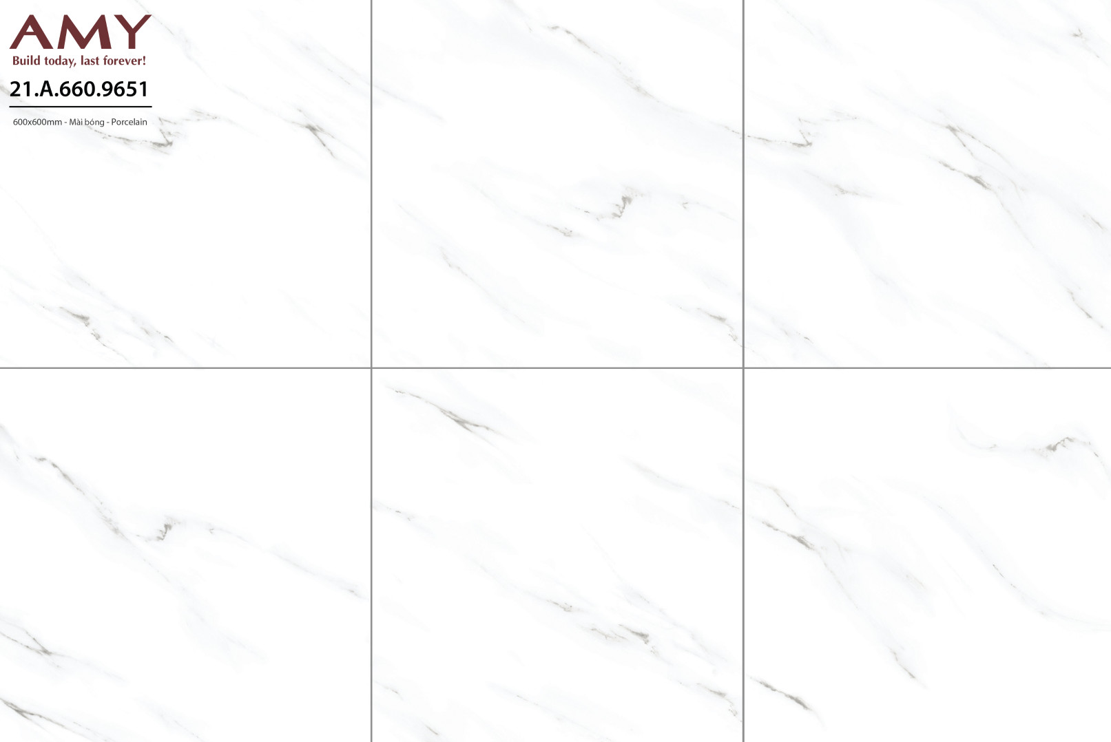 Gạch lát nền Á Mỹ kích thước 60×60 mã 9651