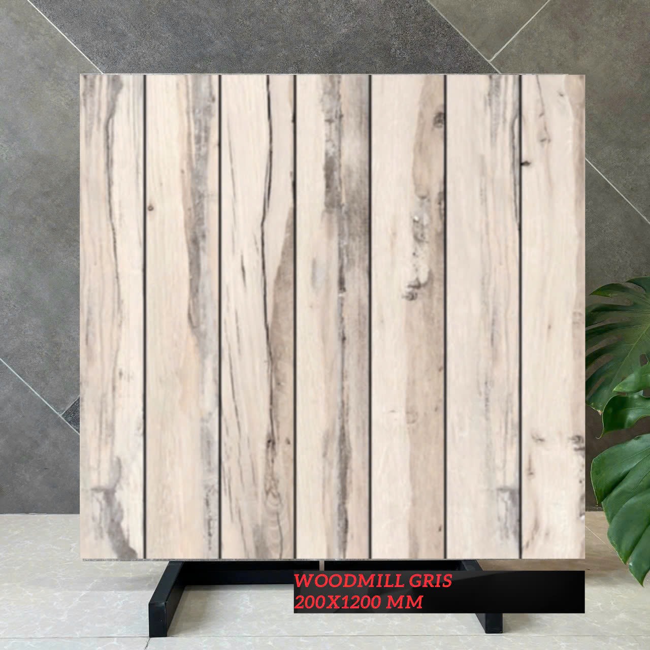 Gạch Thẻ Gỉa Gỗ Kích Thước 20x120mm Mã Woodmill Gris