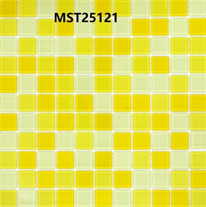 Gạch Mosaic Thủy Tinh Trộn 3 Màu Vàng MST25121