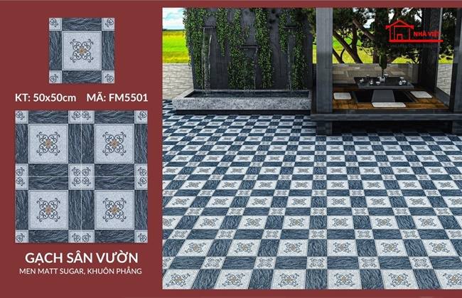 Gạch Ốp Lát Sân Vườn Ceramic 50×50 Mã 5501
