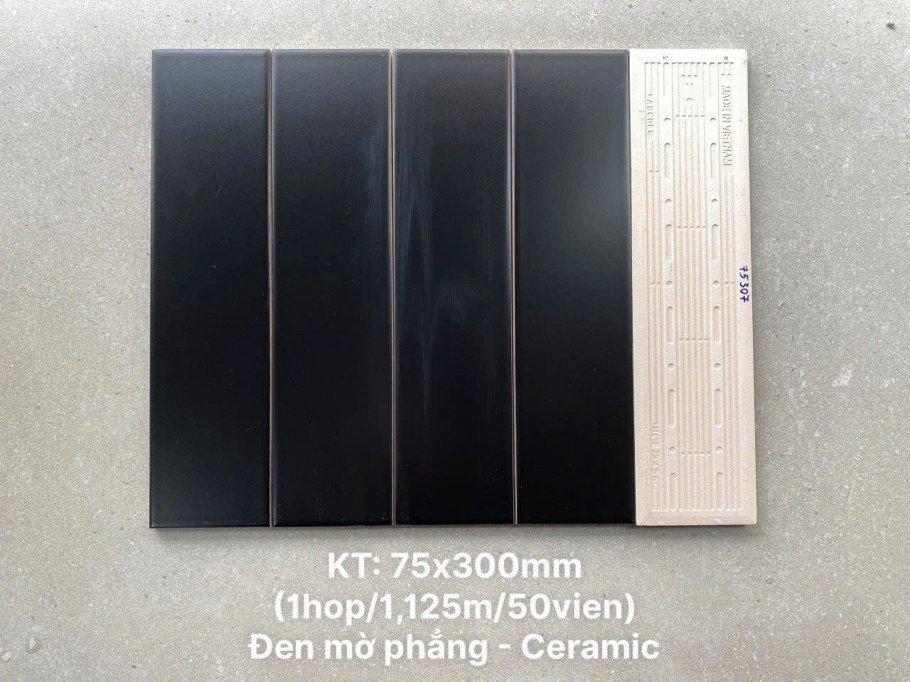 Gạch Trang Trí KT 75x300mm 75307 màu đen