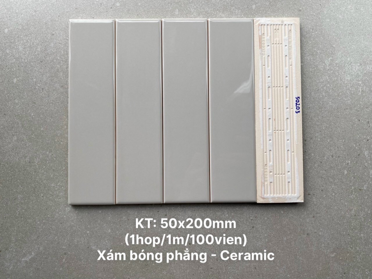 Gạch Trang Trí KT 50x200mm mã 50203 màu xám