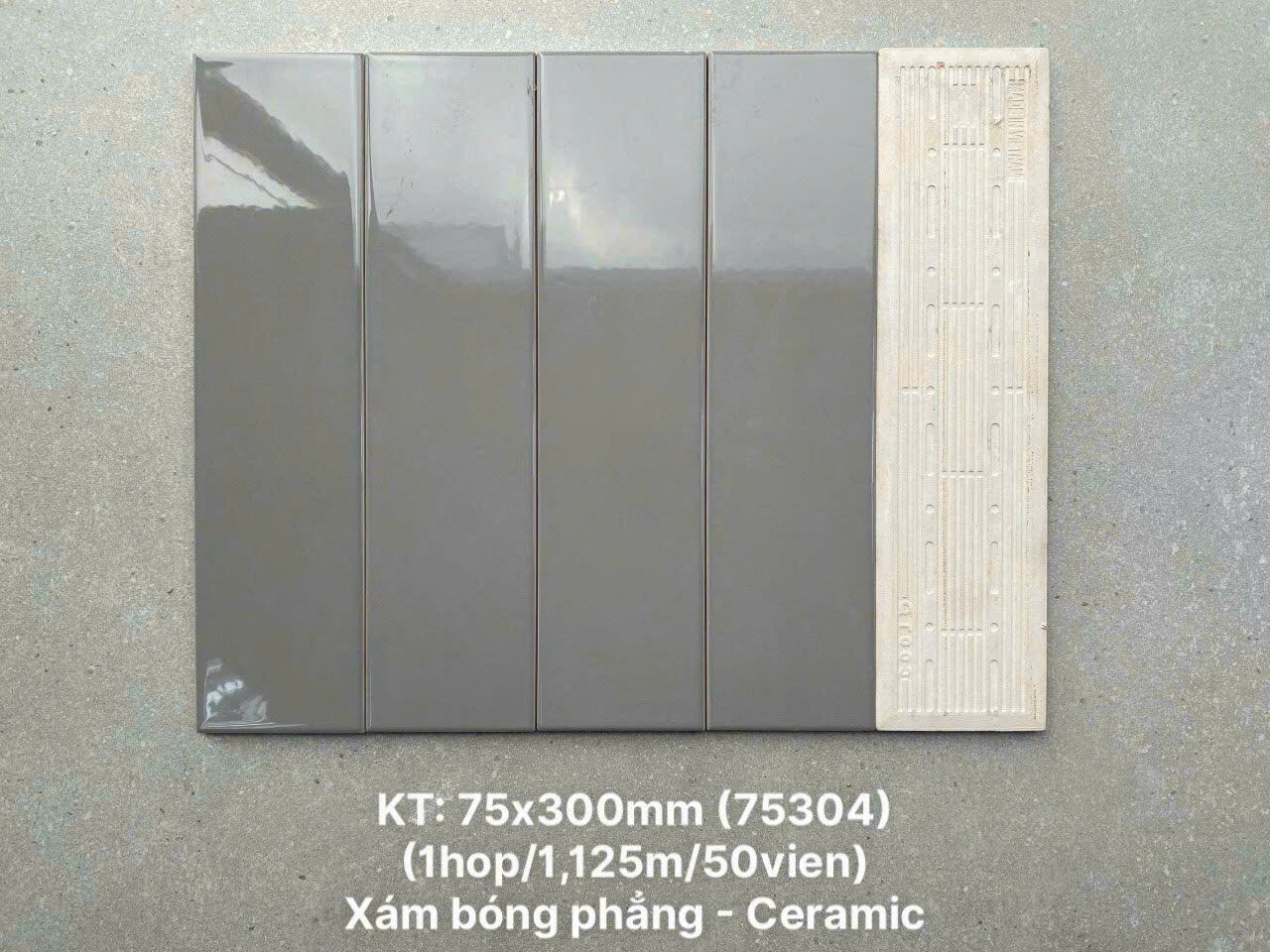 Gạch Trang Trí KT 75x300mm 75304 màu xám
