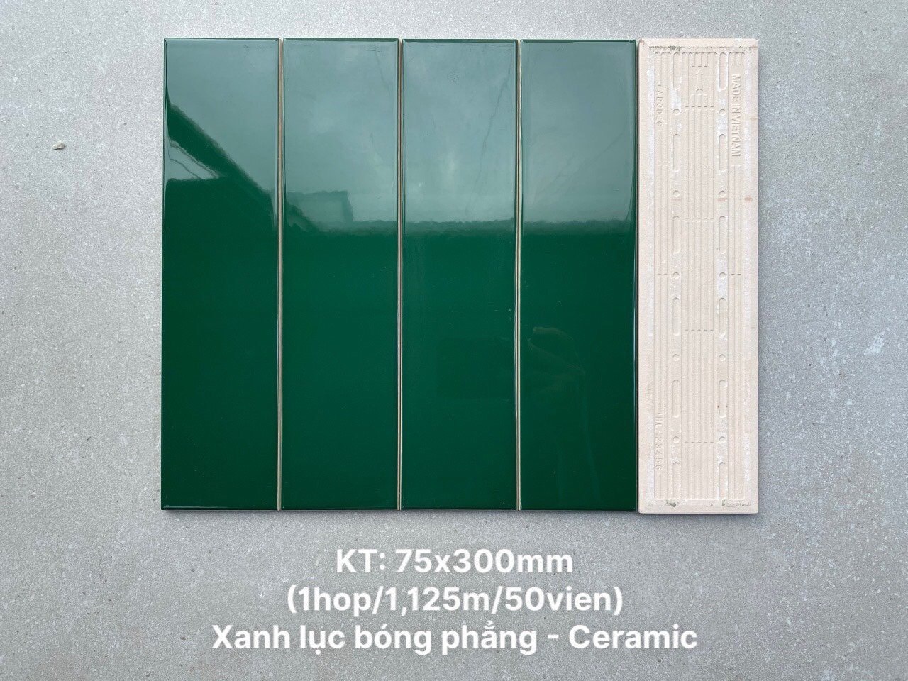Gạch Trang Trí KT 75x300mm 75312 màu xanh lục