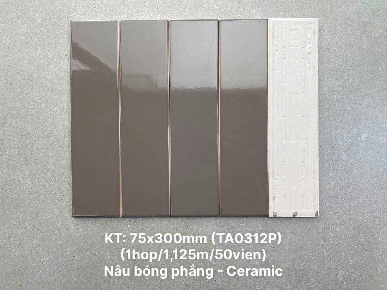 Gạch Trang Trí KT 75x300mm TA0312P màu nâu