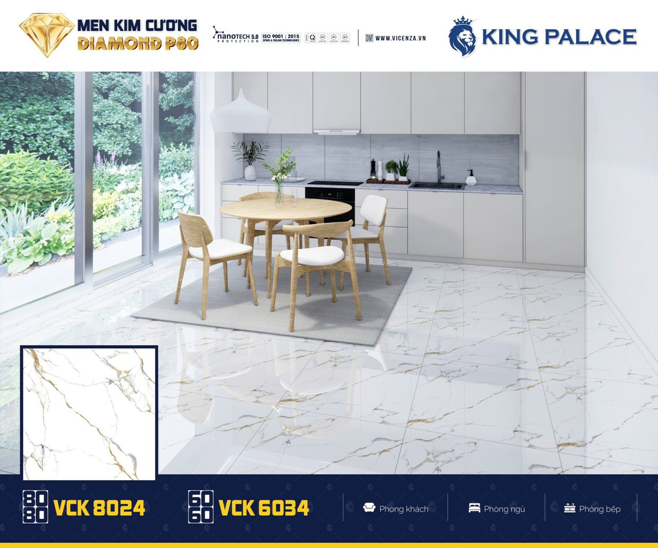 Gạch lát nền Vicenza 60×60 mã VCK 6034