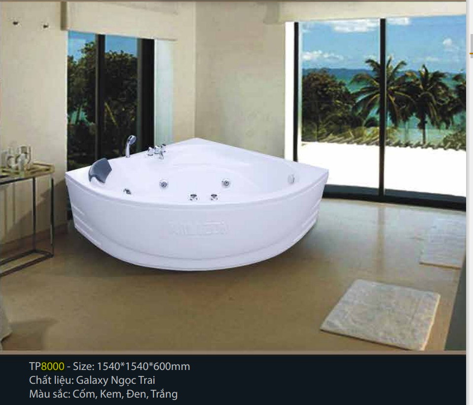 Bồn tắm Amazon mã TP-8000 bồn massage góc đơn có gối