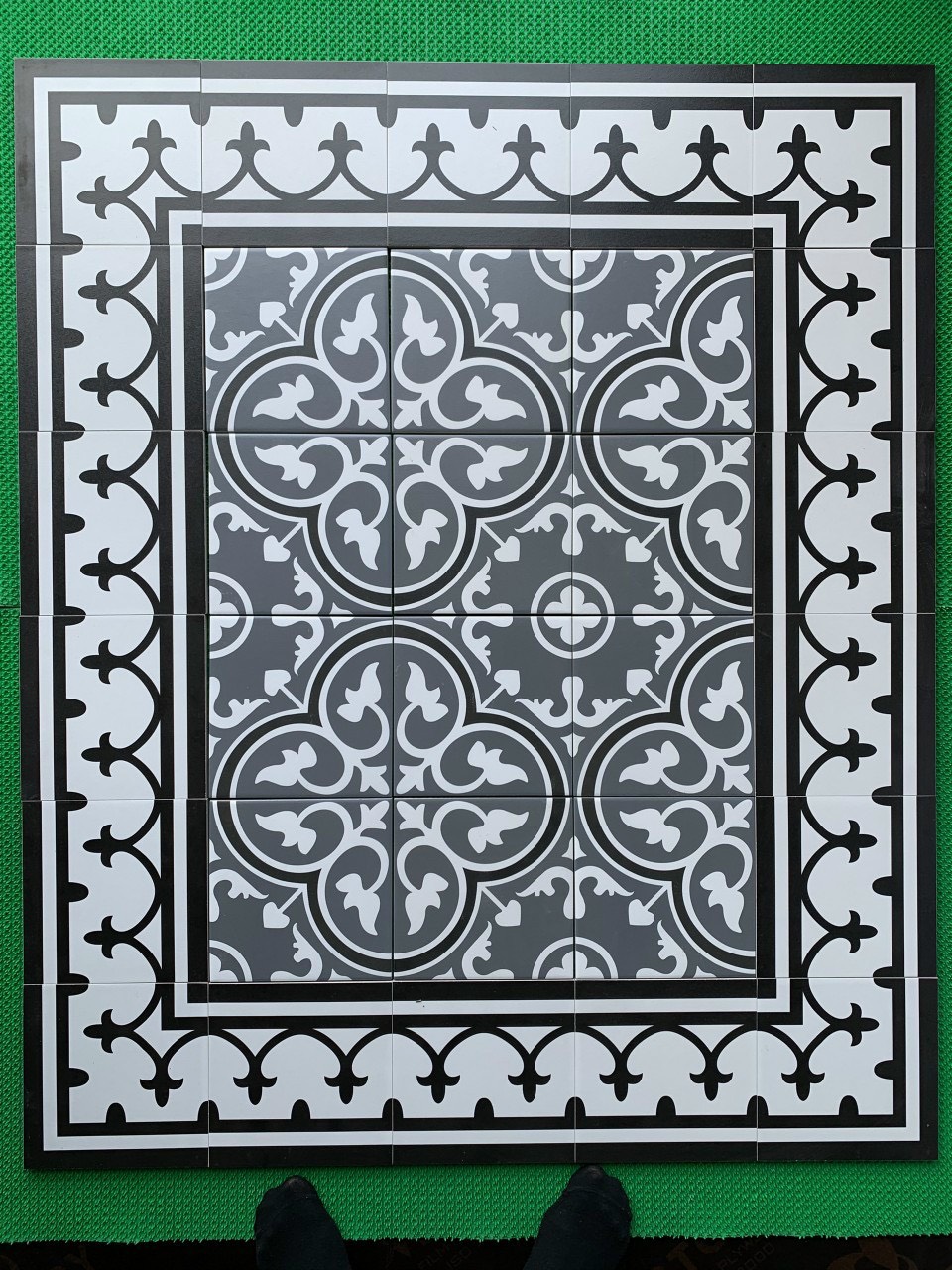 gạch bông men 30×30  mã 3217