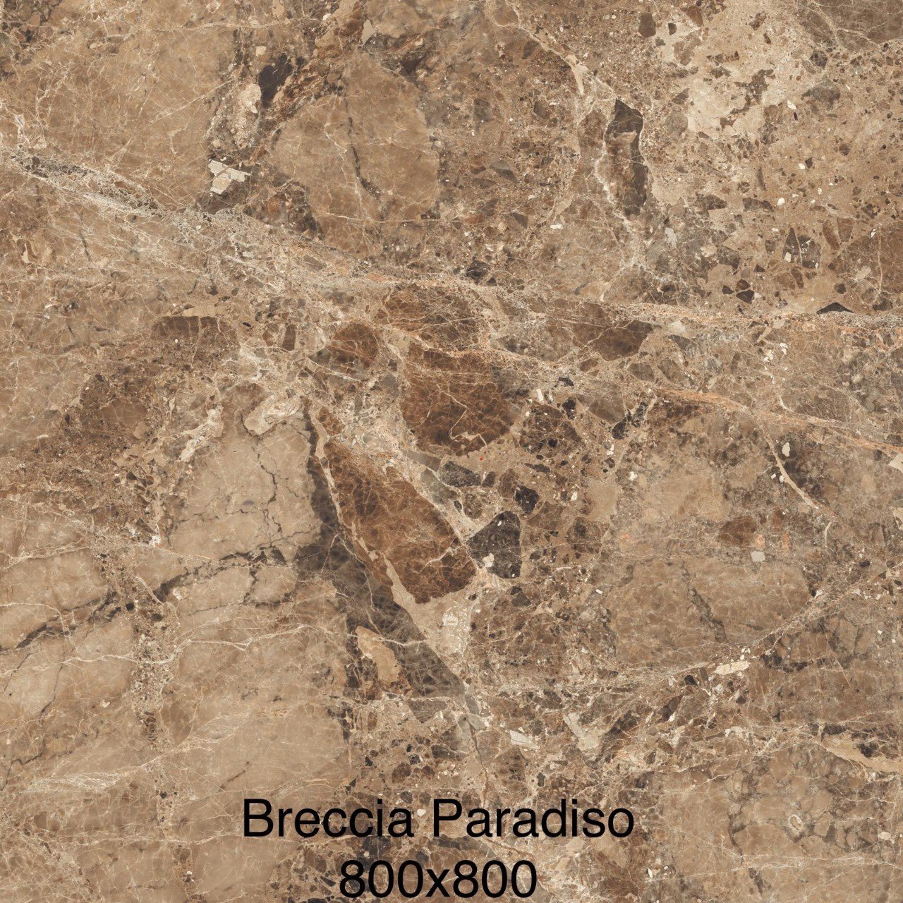 Gạch lát 80×80 Ấn Độ ADD nâu vân đá vỡ Breccia Paradiso