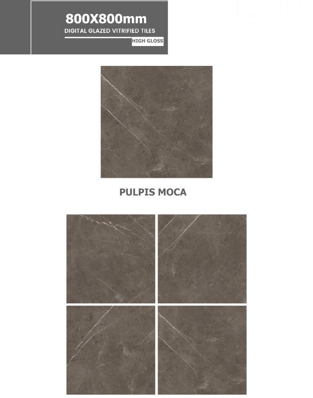 Gạch lát 80×80 ADD Ấn Độ men matt xám pulpis moca