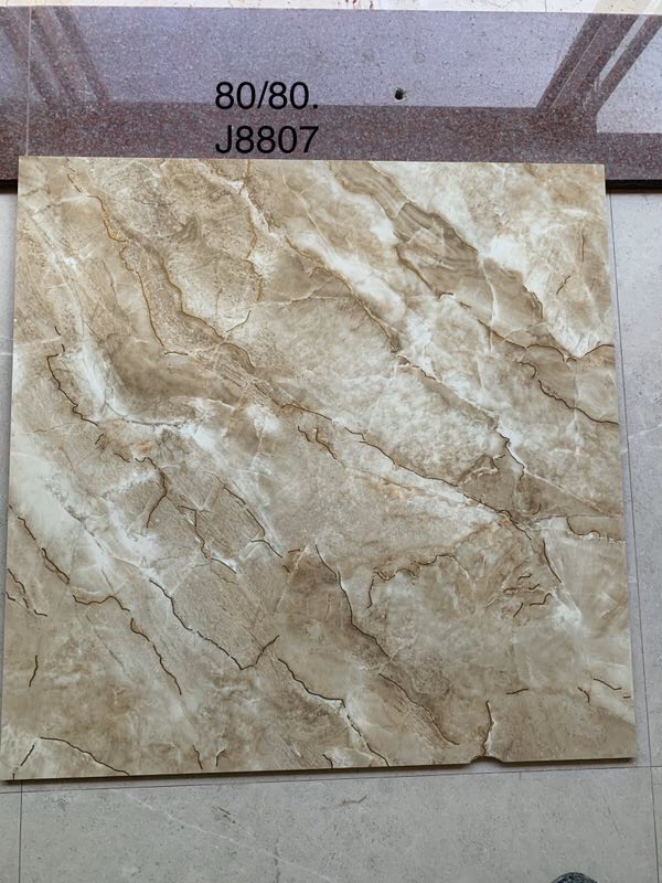 gach lát sàn 80×80 trung quốc AHY nâu trắng khắc kim J8807